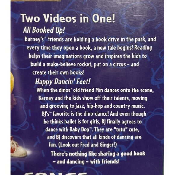 Barneys Read With Me Dance With Me VHS Tape Never Seen On TV 2003 Songs Ages 1-8 - Picture 5 of 6